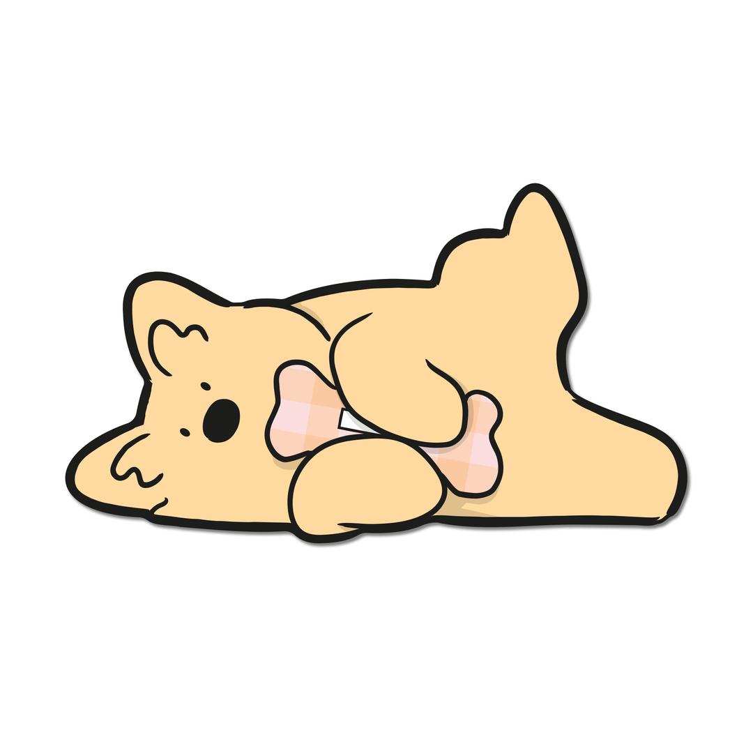 행운의 강아지 빅 리무버블 스티커