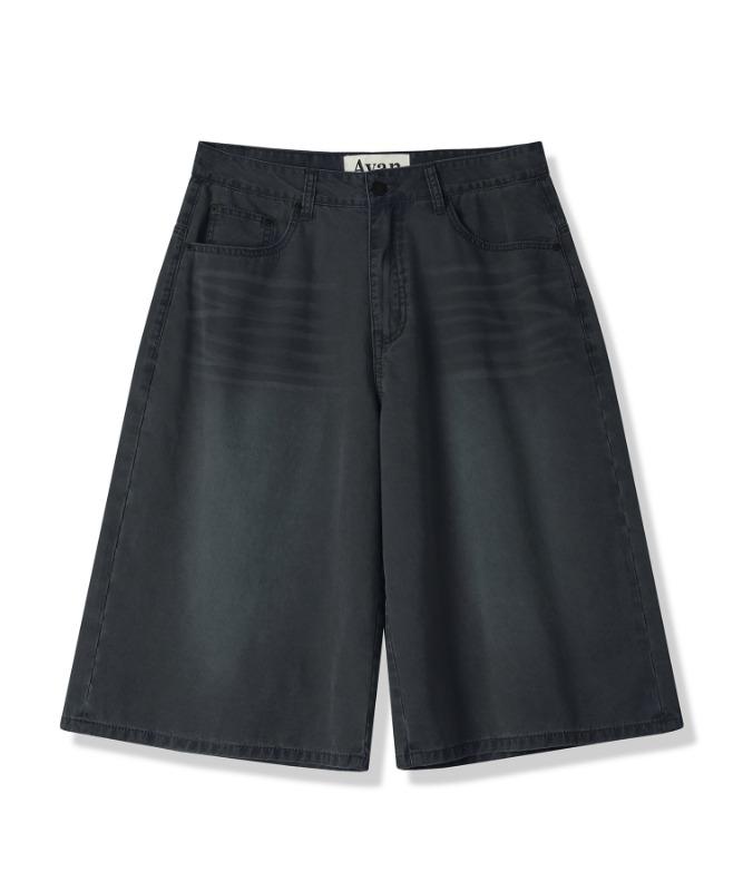 Dyed Bermuda Denim Pants BLUE