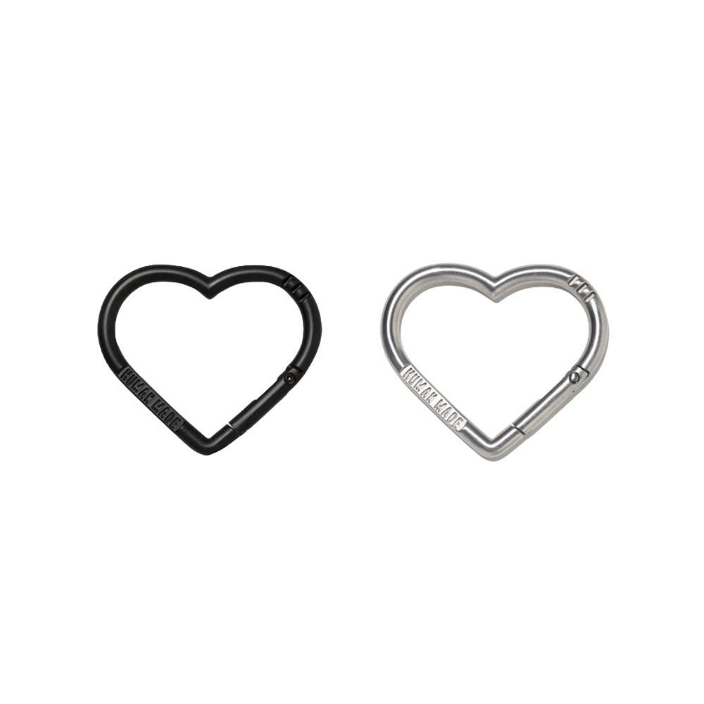 휴먼메이드 하트 카라비너 실버 블랙 HM28GD070
