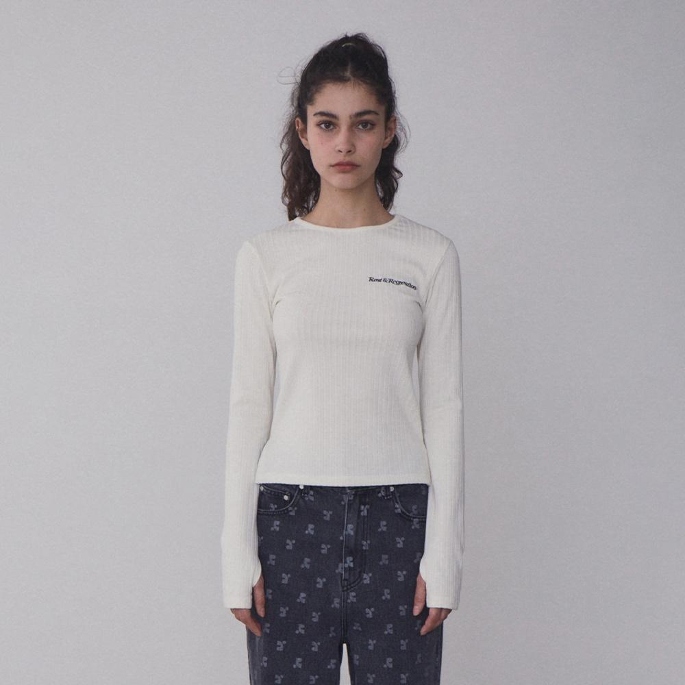 RR LOGO LONG SLEEVE TOP (IVORY)