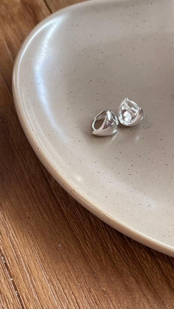 물방울 볼드 원터치 925 실버 은 귀걸이