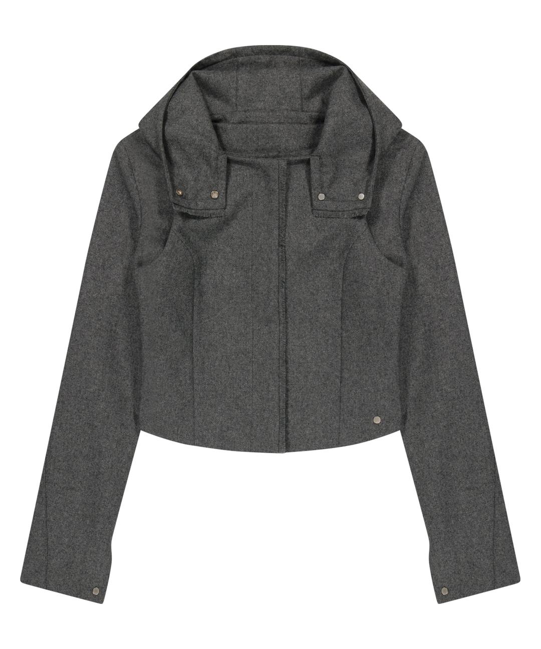 *Preview, 9/5 Open* Layered Bolero Wool Jacket / Grey