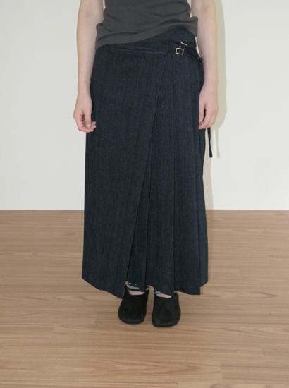 에프터먼데이 벨벳 버클 랩 스커트 (3c)