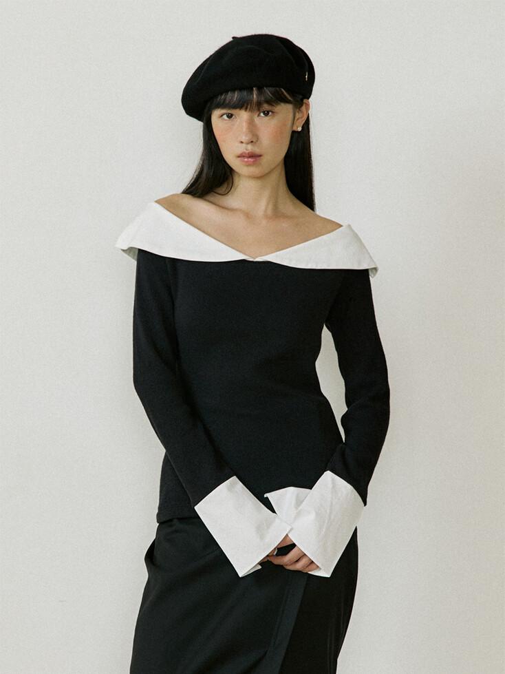 Sailor Collar Sleeve (black)
