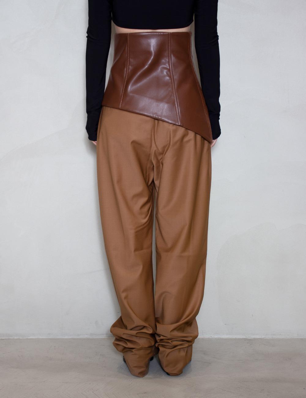 CORSET PANTS_BROWN