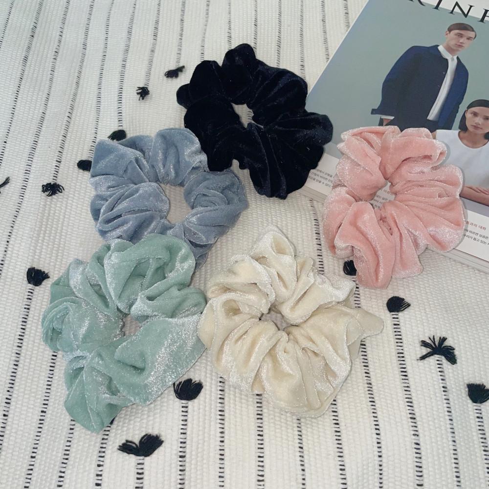 하루 벨벳 곱창 머리끈 (5color)