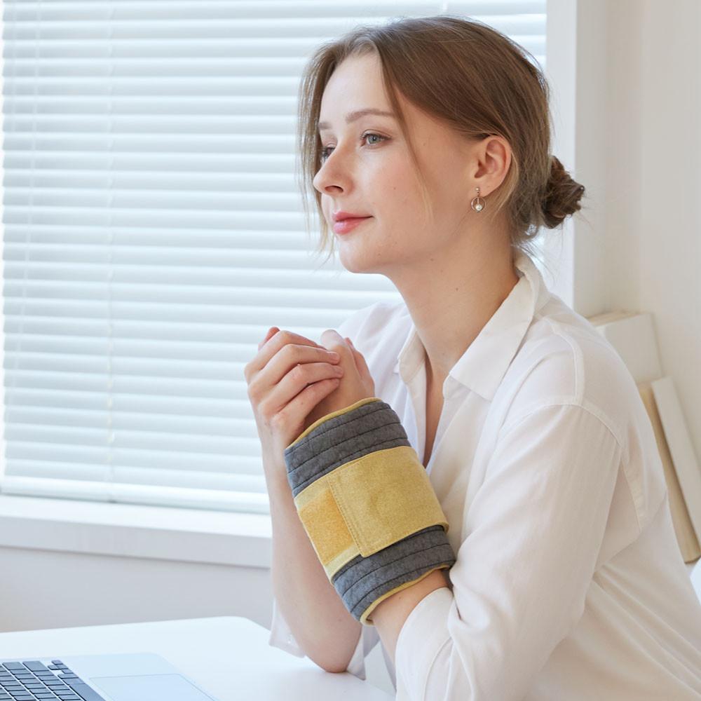 현미온미 손목 찜질팩 무릎 온찜질 터널 건초 통증에 천연곡물 현미 온열 스팀 핫팩