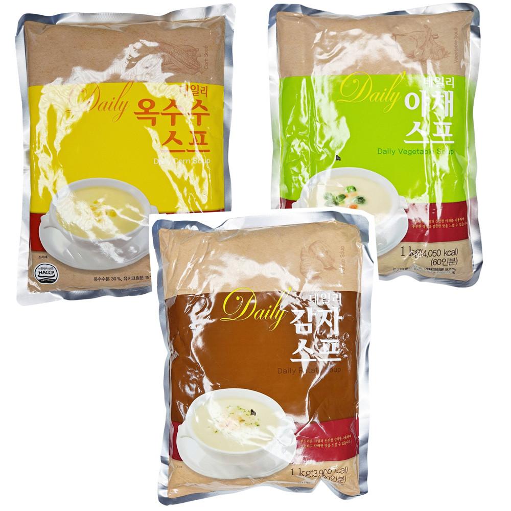 업소용 대용량 스프 감자 옥수수 채소 크림 양송이 쇠고기 수프 1kg