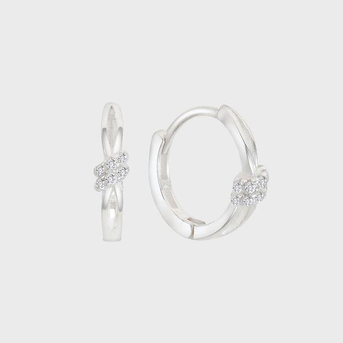 [silver925] knot shine earring