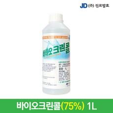 바이오크린콜 1L 리필 75% 발효알콜 손소독 살균소독제, 1L, 1개