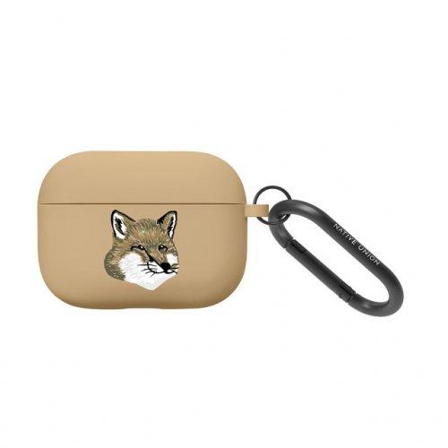 메종키츠네 콜라보 에어팟 프로2 카라비너 케이스 BEIGE APPRO-FX-BEIGE-V2