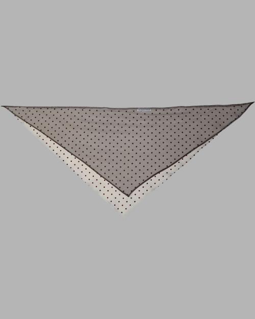 LAYERED DOT SCARF (IVORY BROWN)