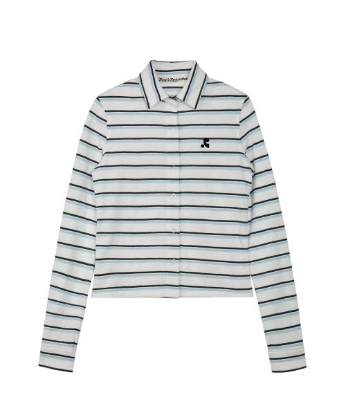STRIPE JERSEY SHIRT - WHITE