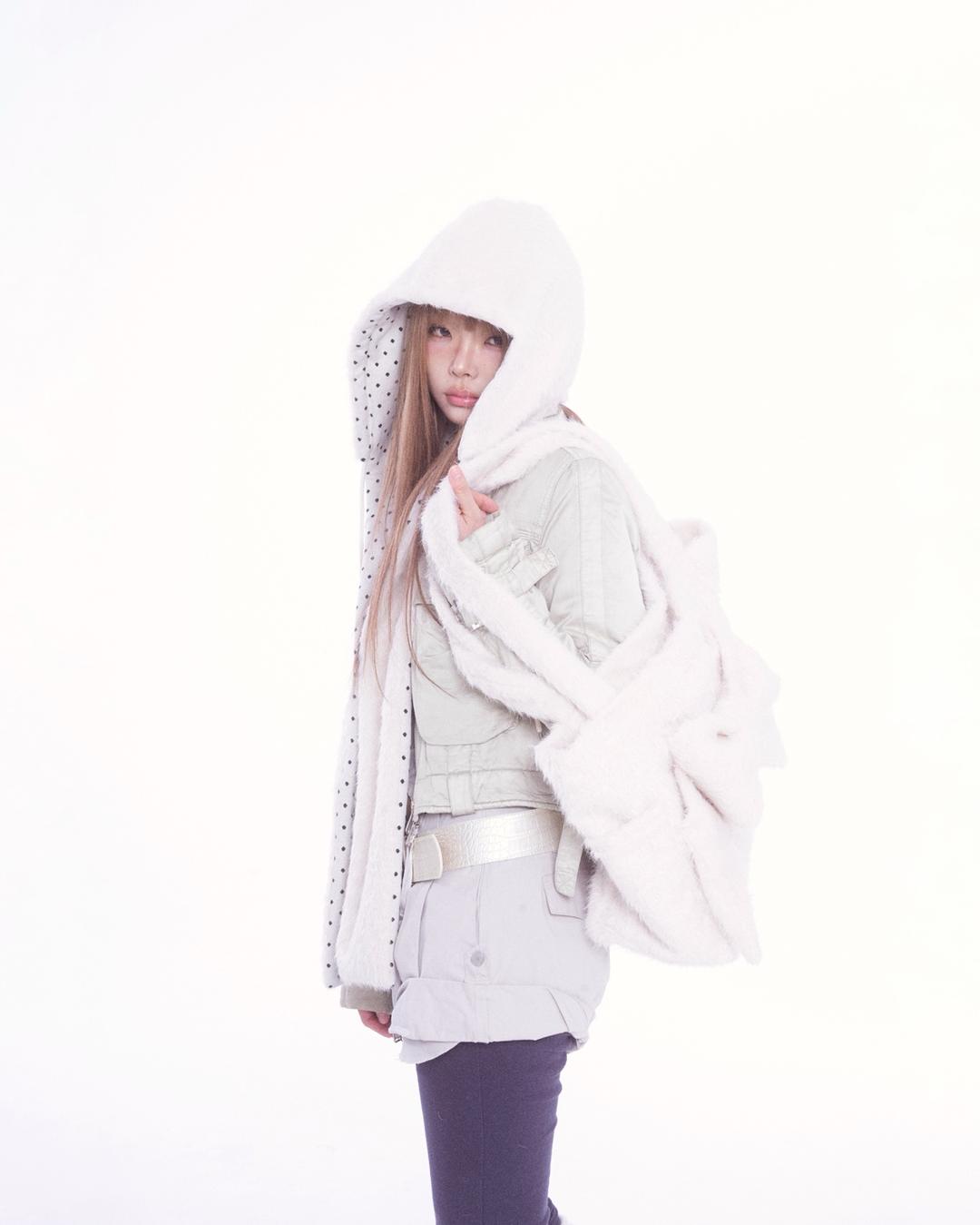 [11.8 발송]Fluffy ribbon bag (ivory)