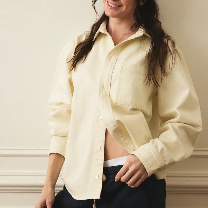 G CLASSIC COTTON TWILL SHIRT (IVORY)