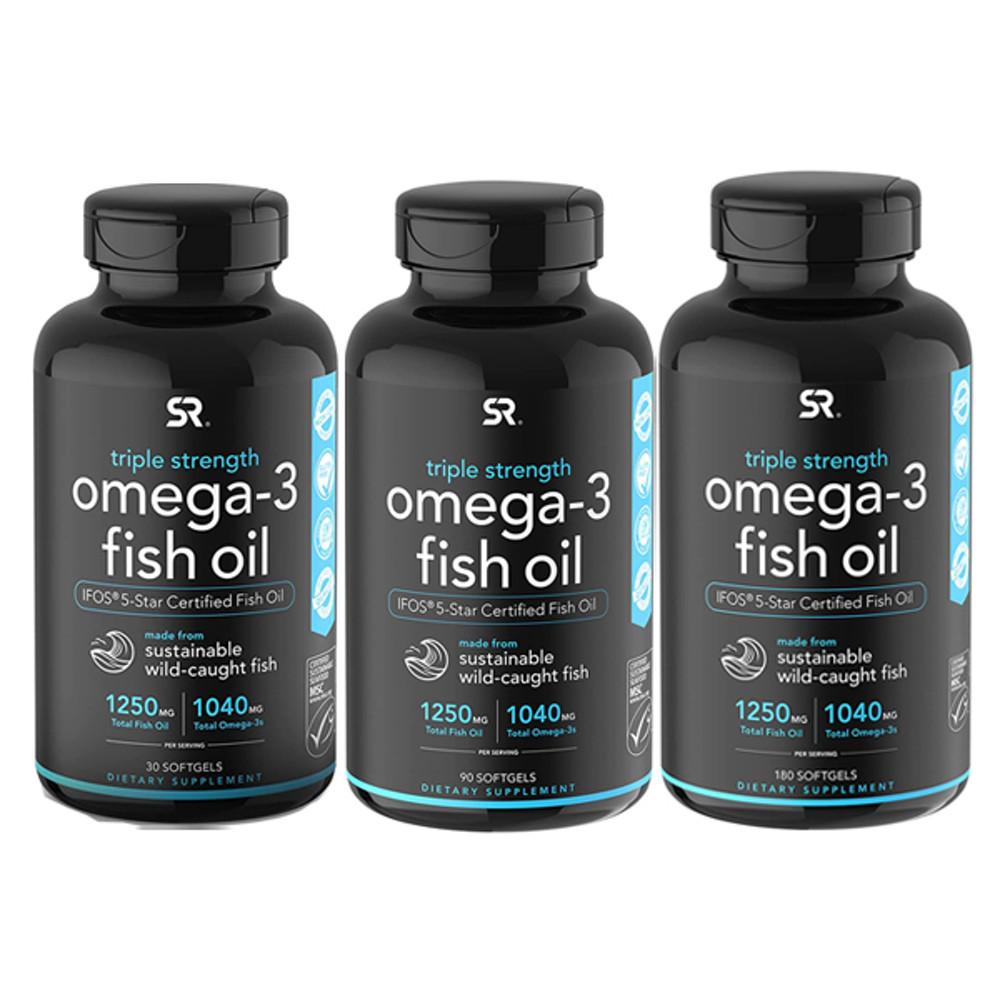 SR 스포츠리서치 오메가3 rTG알티지 1250mg 180젤 90젤 30젤 EPA DHA 트리플스트렝스 알래스카오메가3 피쉬 오일 오마비