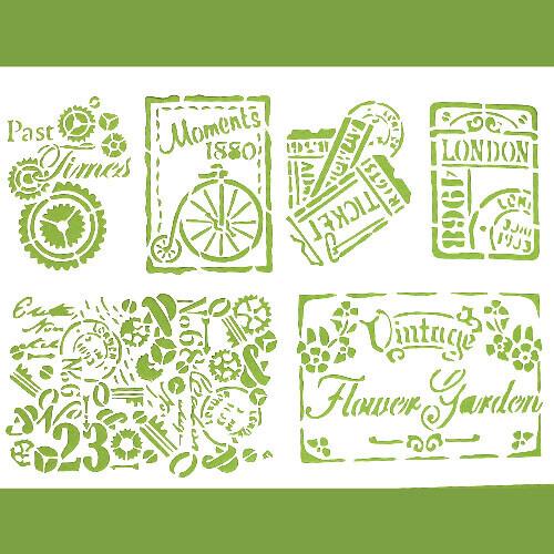 스텐실도안 자전거와 톱니 B-01-036