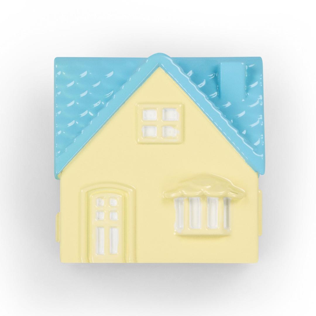 DOLL HOUSE BROOCH - BLUE - ONE SIZE