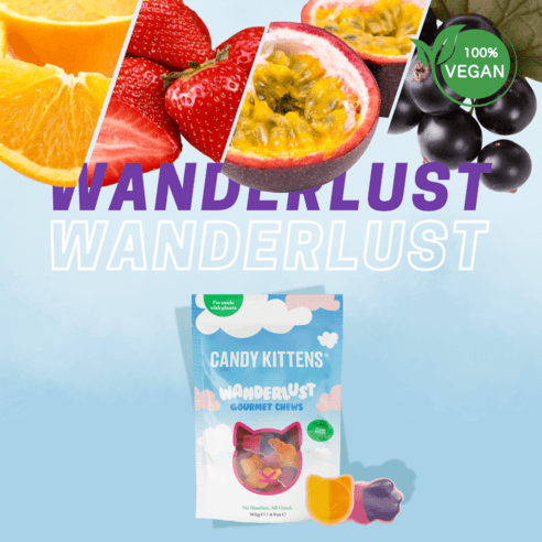 [스웨디시 젤리] CandyKittens 캔디키튼스 비건 젤리 원더러스트 140g - 츄잉젤리 | 쿠팡