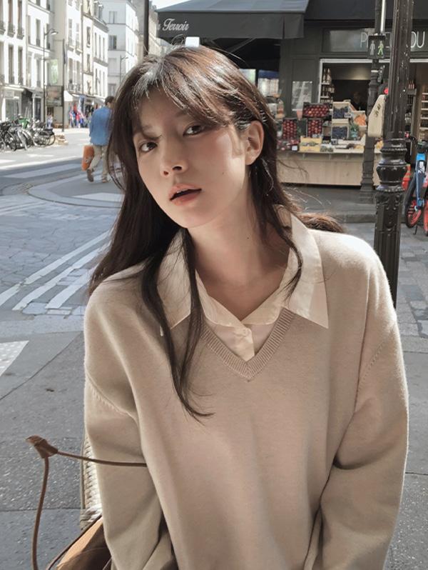 슬로우앤드 [주문폭주] #SLOWMADE. 테너 셔츠앤 레이어링 니트 - 4 color (예약주문 : 10월 중순 이후 순차출고예정)