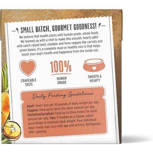 어니스트 키친 정육점 블록 페이트 비프 체다 농장 채소 페이트 습식 강아지밥 10.5온스 6강아지입