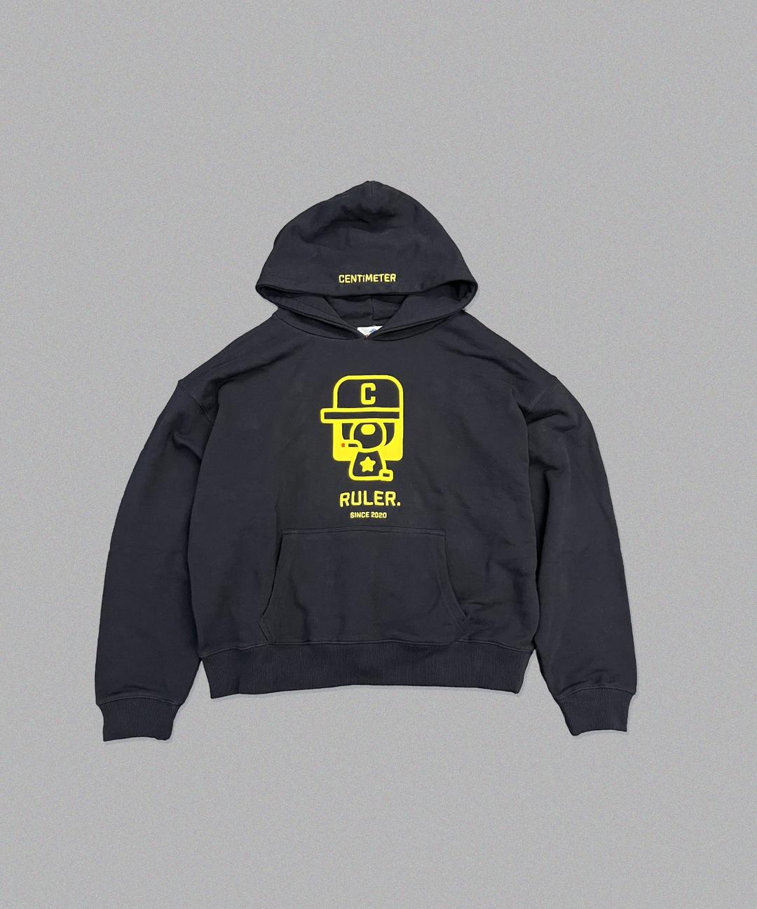 Boxy ruler hoodie - ブラック / M
