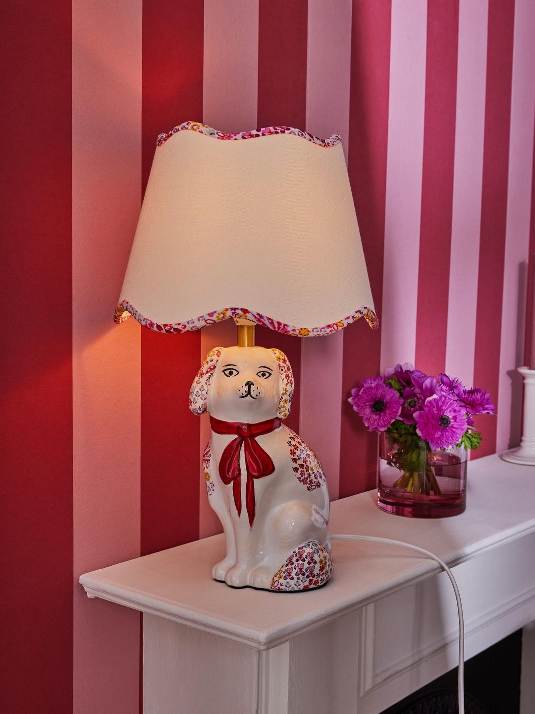 Cath Kidston Cream Ditsy Dog Table Lamp