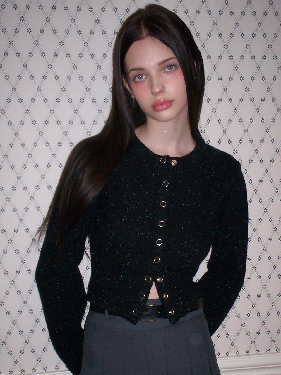 ［PRE-ORDER］Cony Dust Fine Wool Cardigan ( Black )