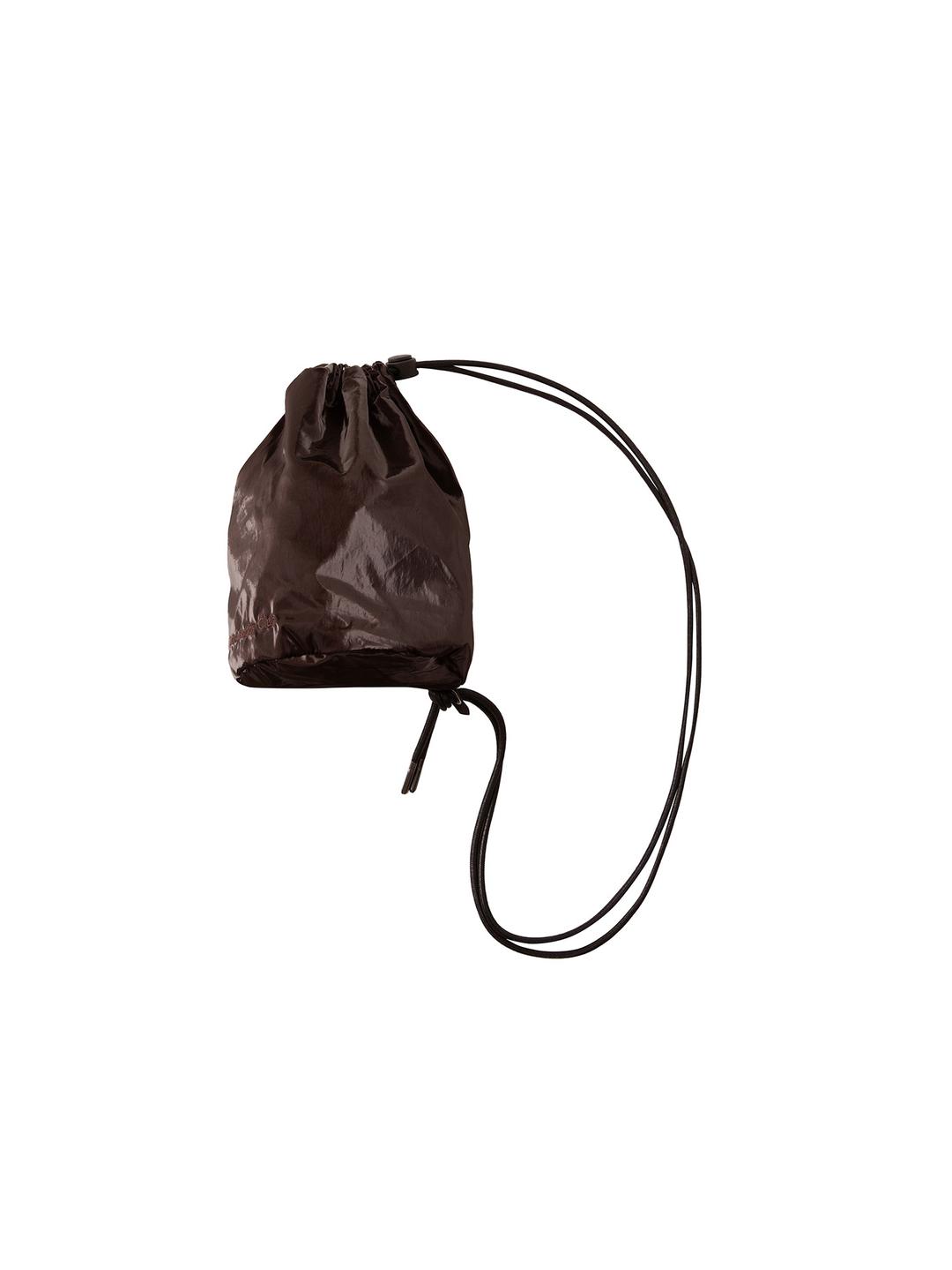 GLOSSY MINI DRAW BAG_BURGUNDY