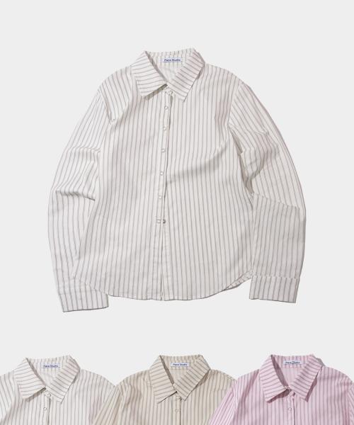 올데이 클래식 코튼 스트라이프 베이직 셔츠_3COLOR
