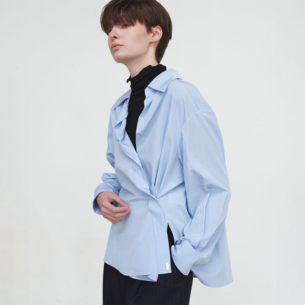 Open-collar cross oversized Shirt SW4XB622-22