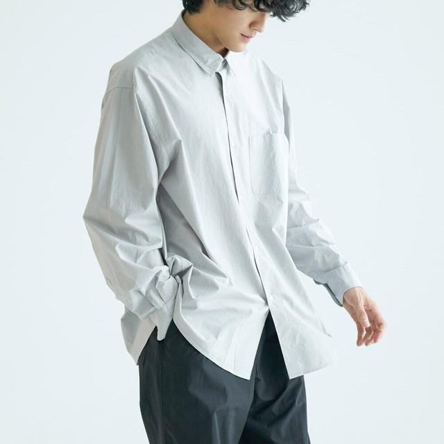 Plain Cotton Shirts Light Grey