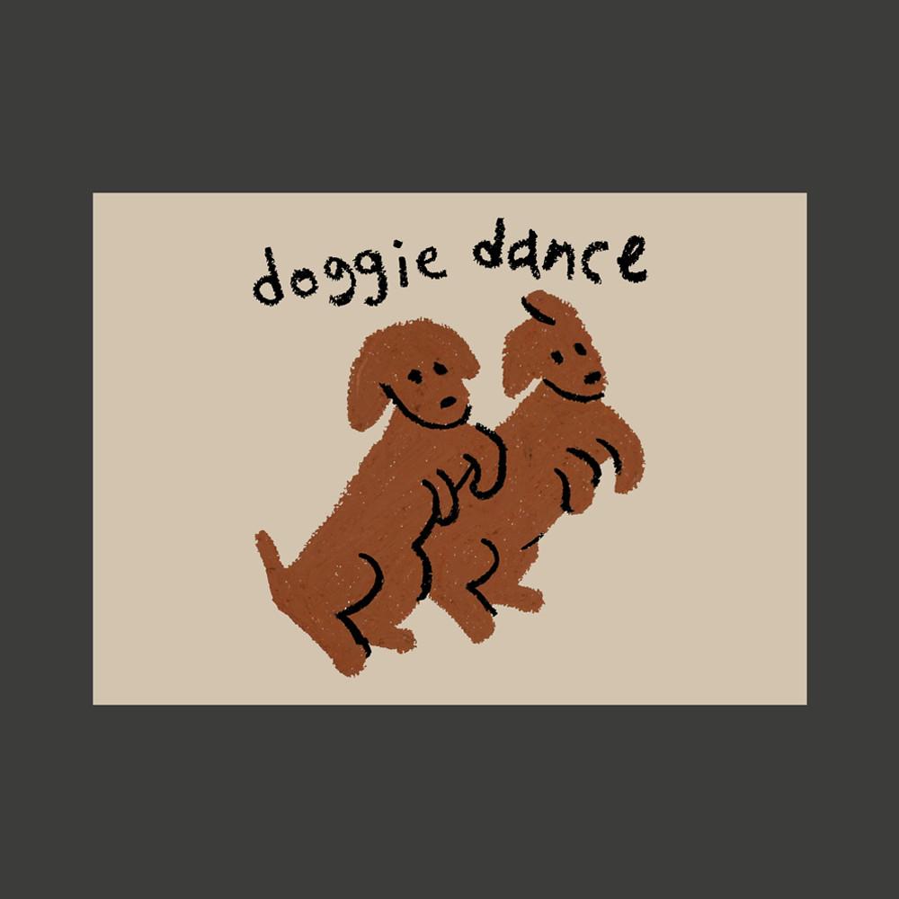 doggie dance 엽서