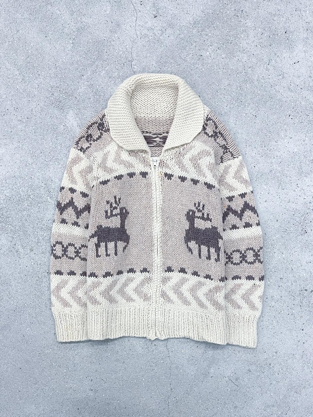 Nordic Pattern Zip-up Cowichan S0436