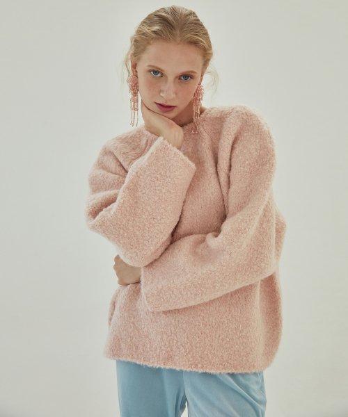 FURRY WOOL KNIT_PEACH