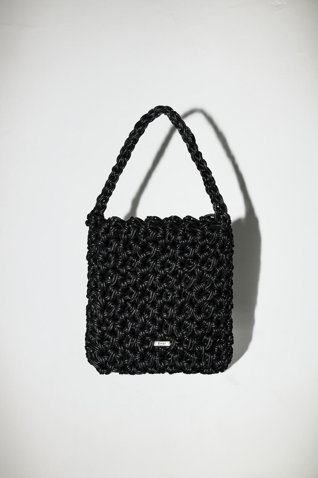 WEAVING SQUARE BAG MINI - BLACK
