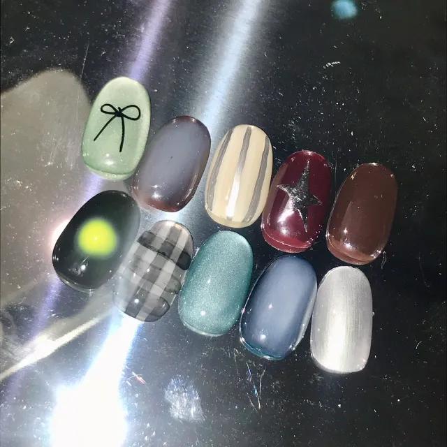 딥초코 뉘앙스 네일팁