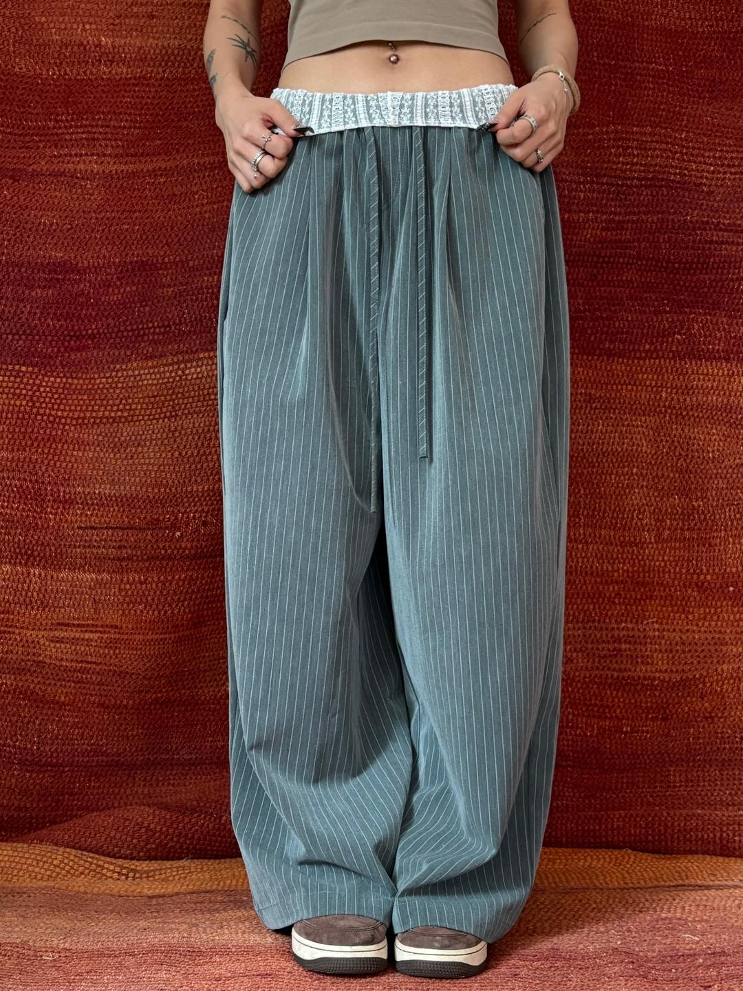 GEEK STRIPE WIDE SLACKS
