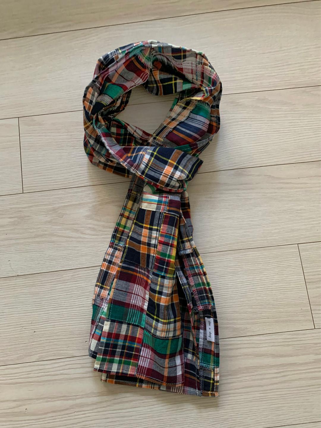 Patchwork Scarf / Navy