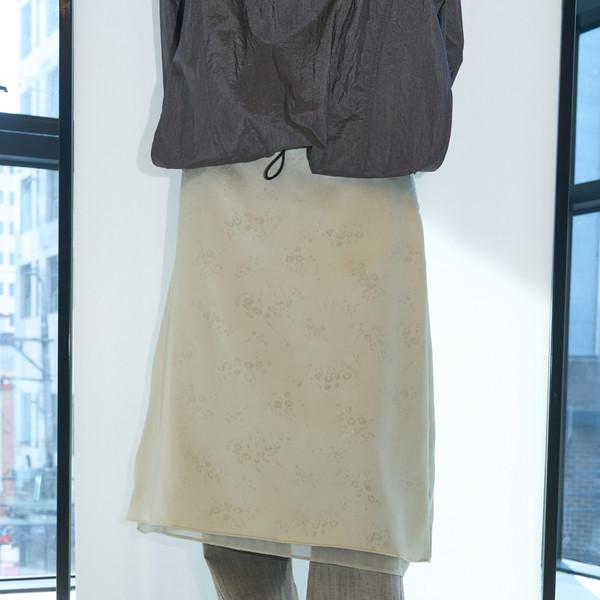 [4/9 순차 출고] Satin Flower Color Skirt (Mint)