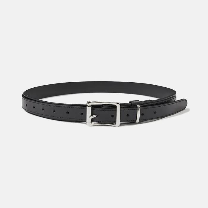 [2nd REORDER] DOUBLE STRAP LEATHER BELT (BLACK)