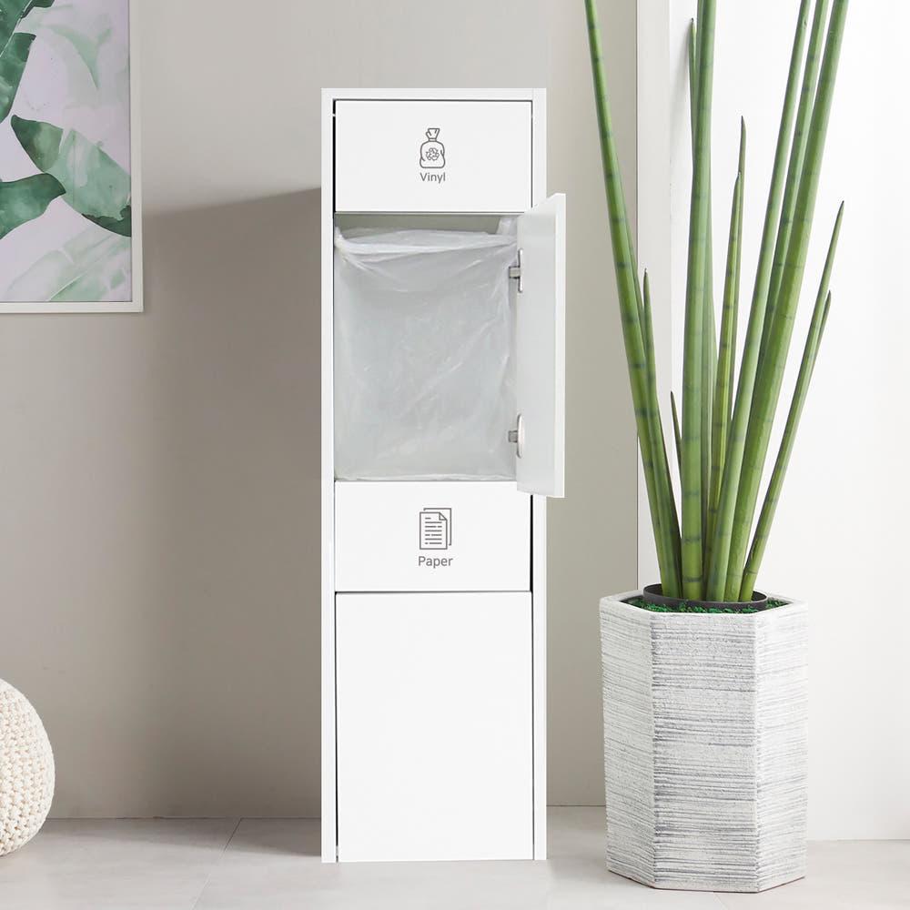 E0자재 ST9657 스탠드 틈새 가정용 재활용 분리수거함 빨래바구니 70L