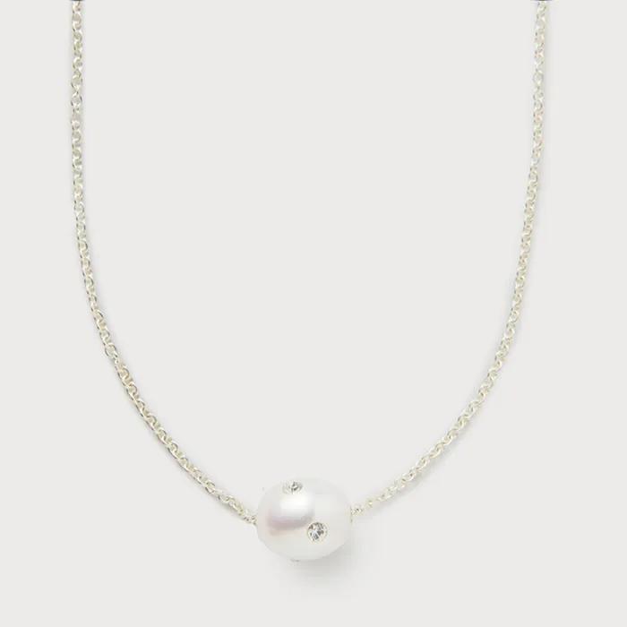 Signature Polkadots Necklace, White