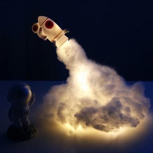 노란 야간 조명 장식품 로켓램프 침대 무드등