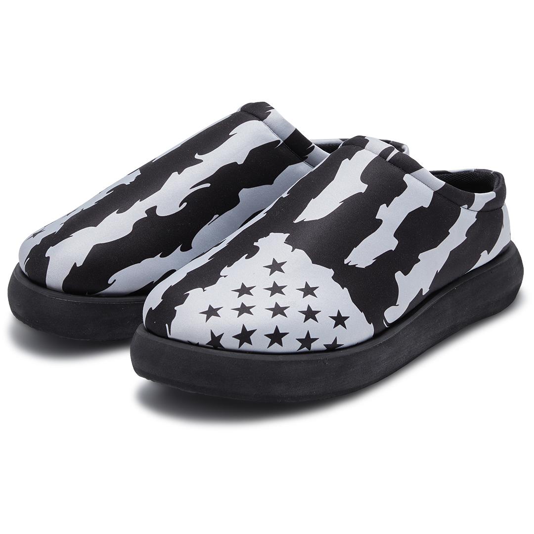 The star spangled puffy slipper (BLACK)