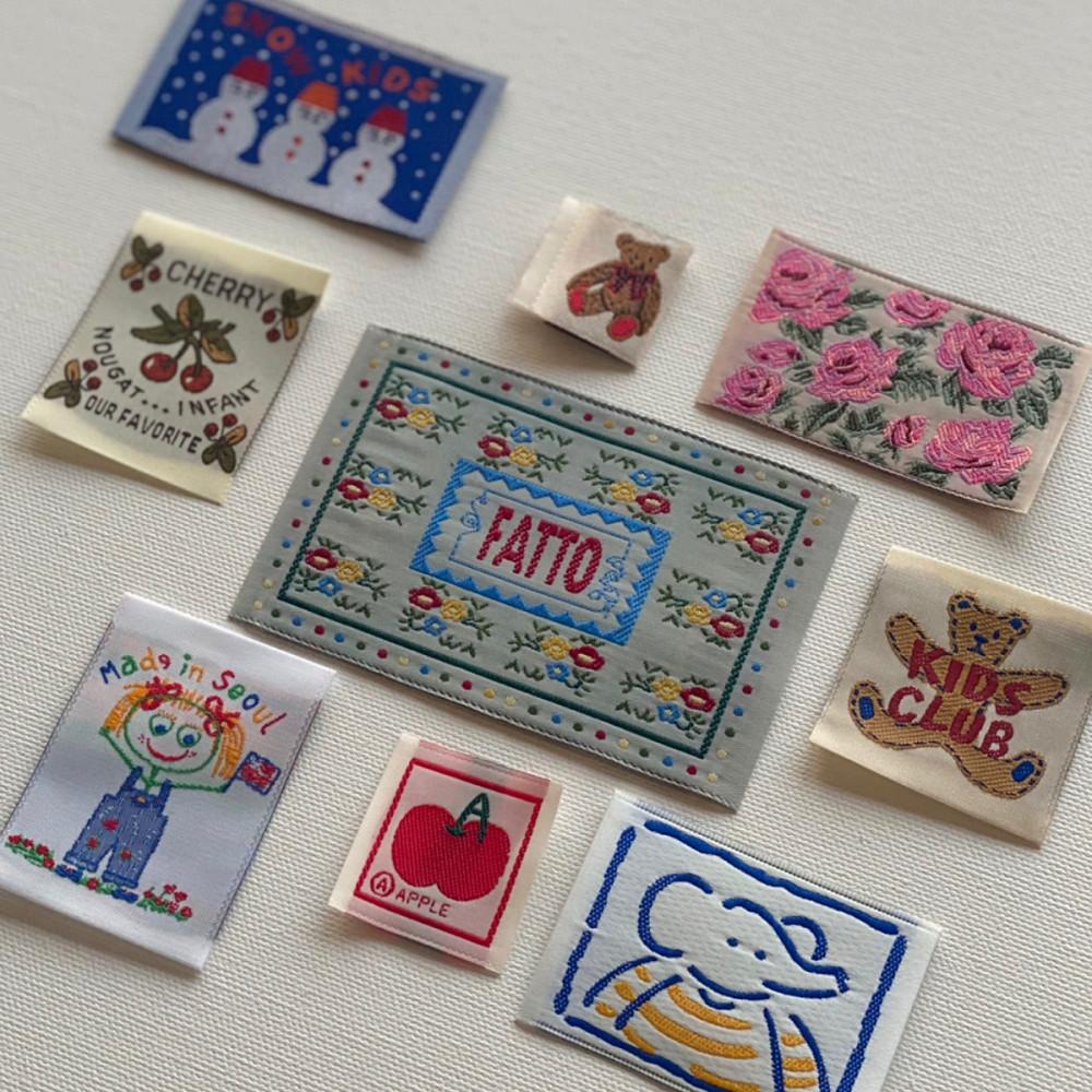 [9종] 빈티지 직조 라벨