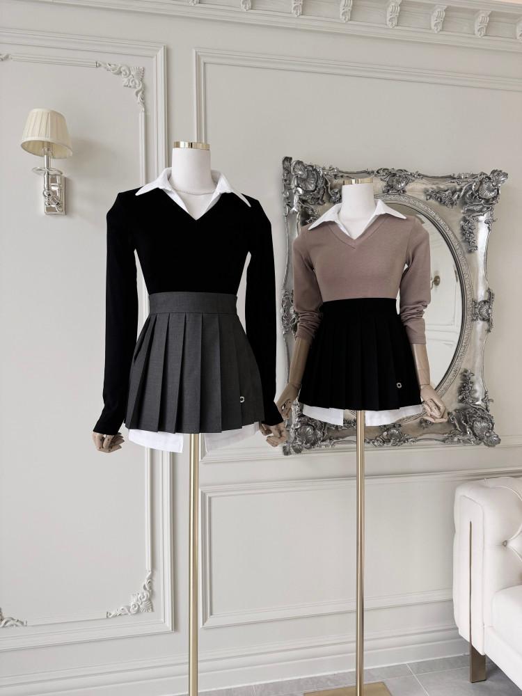 로로 속기모 레이어드 티셔츠 [ 3color ]