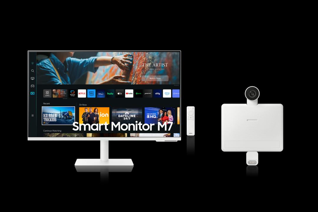 2023 스마트모니터 M7 M70C 웜 화이트 (80 cm) + 슬림핏 카메라 화이트 패키지