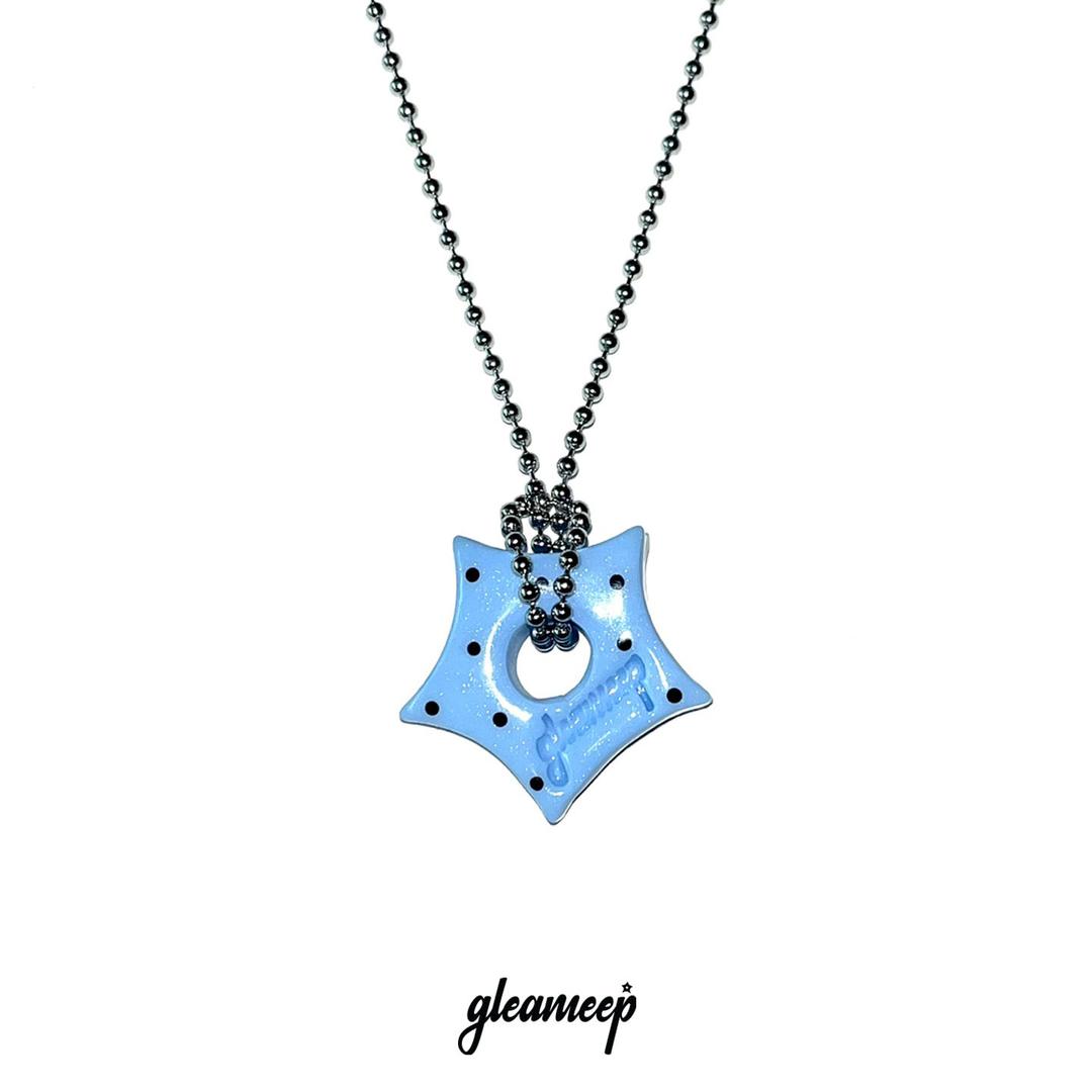 [NCT 샤오쥔 착용] gleaming star dot necklace [blue]