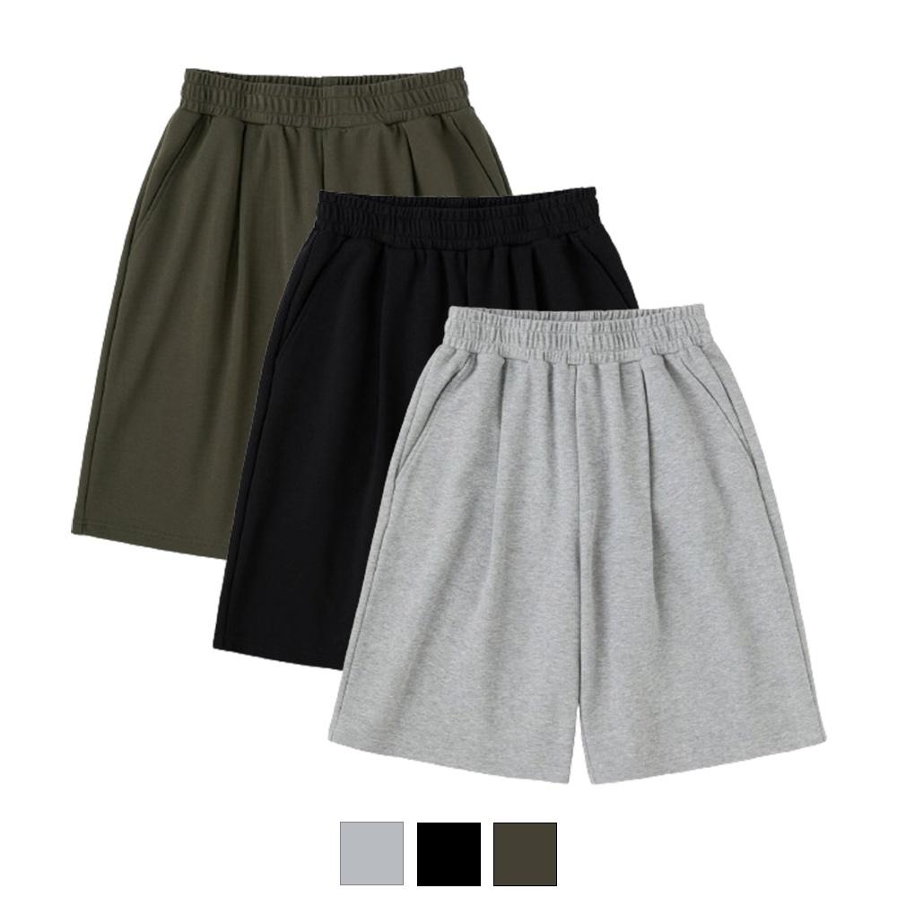 버뮤다 와이드 스웨트 숏 팬츠 (3COLOR)